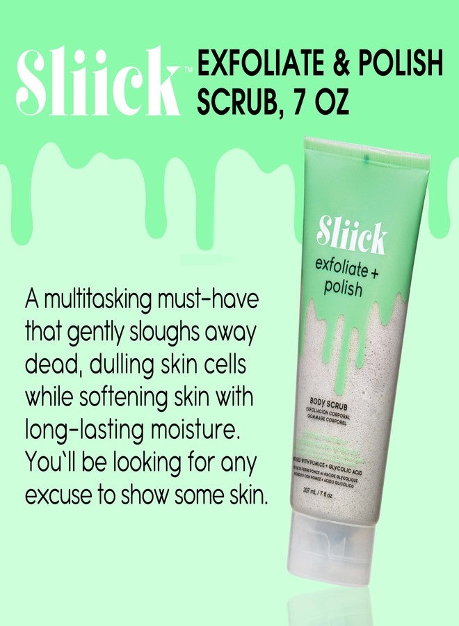 Sliick Exfoliate and Polish Body Scrub, Infused with Pumice and Glycolic Acid, 7 oz - Image 3